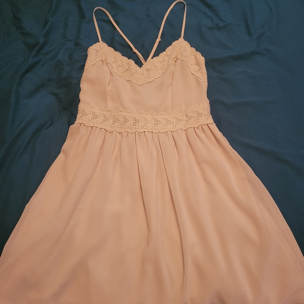 Women's cream colored dress